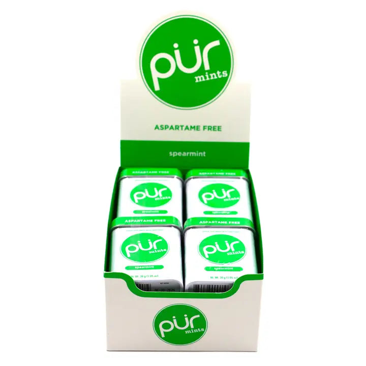 PUR Mints Spearmint 1.05oz Tin, 12ct Box