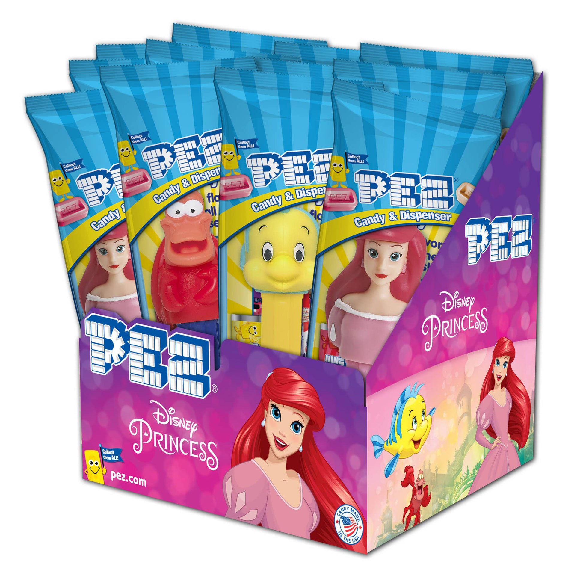 Little Mermaid Pez Candy, 12ct Poly Bag