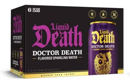 Liquid Death Sparkling Water, Doctor Death, 12oz Can, 6ct