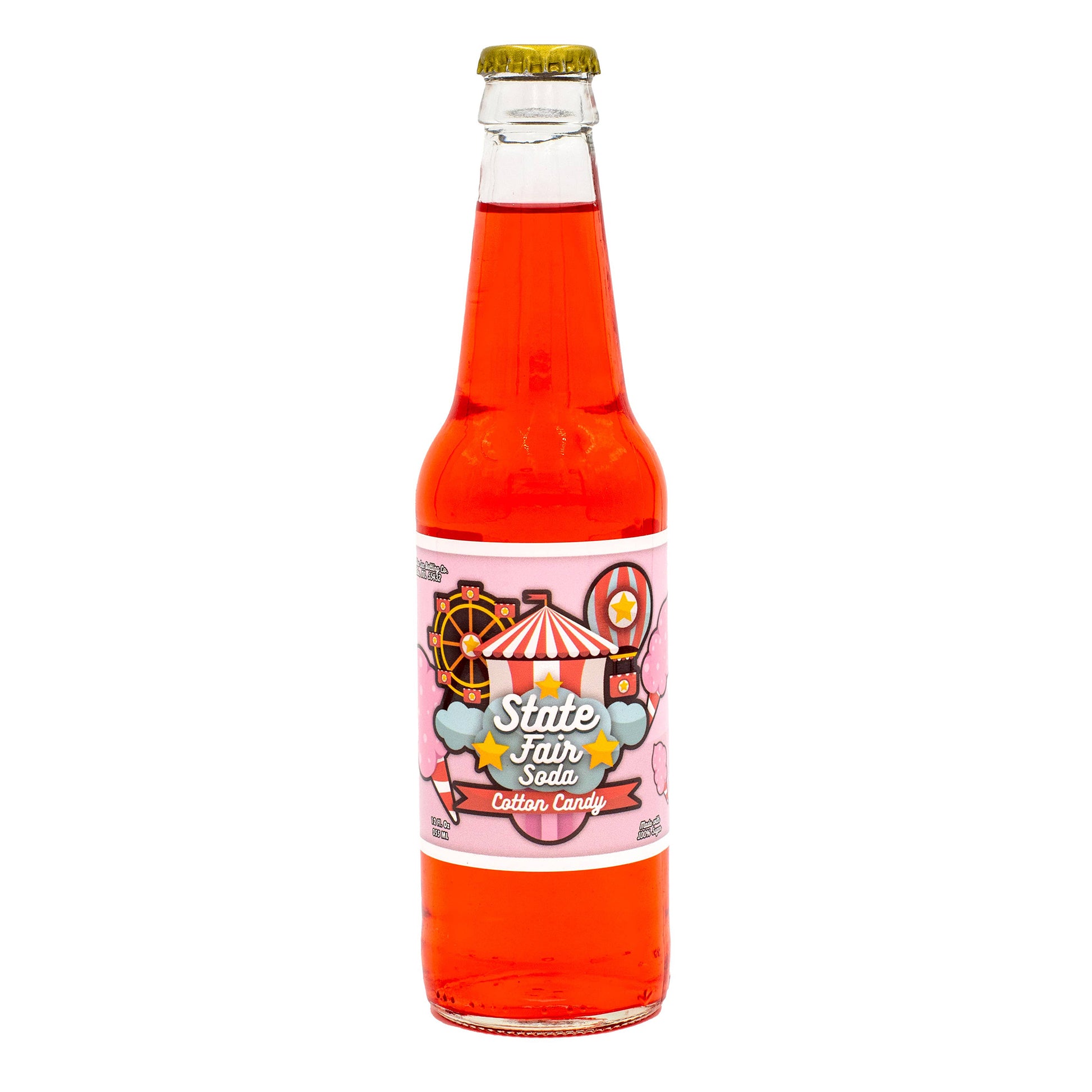 State Fair Soda, Cotton Candy 12ct Glass Bottles?ÿ