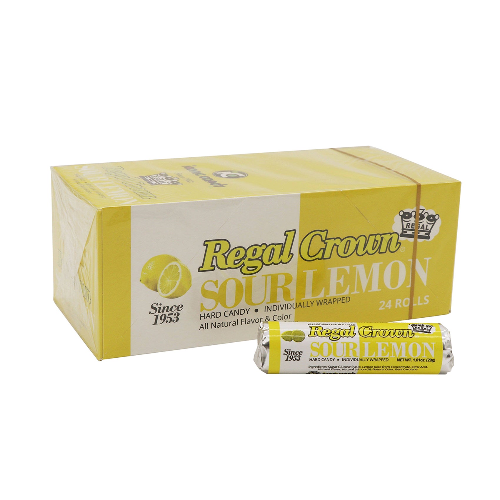 Regal Crown Sour Lemon Candy, 24ct
