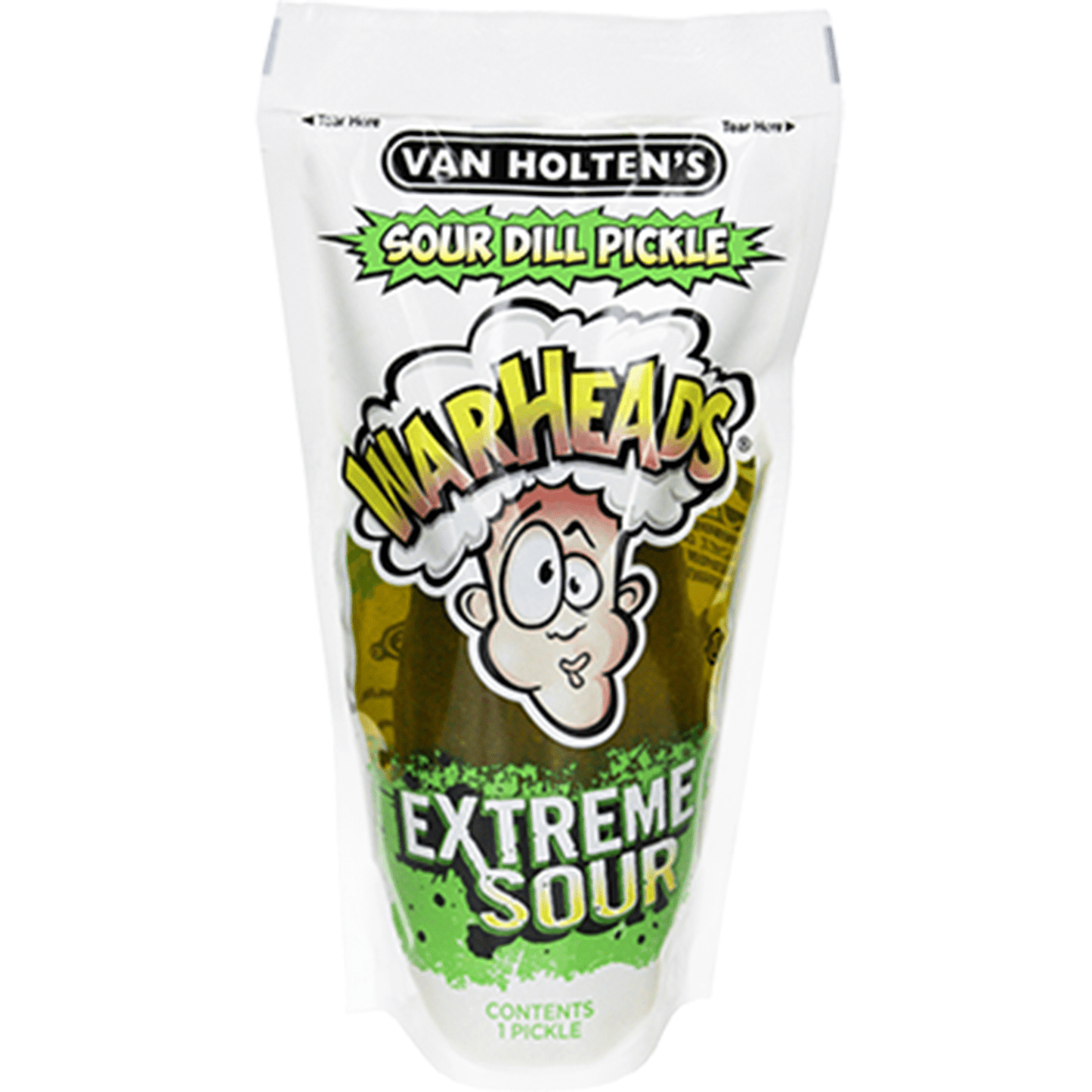 Van Holten's Warheads Extreme Sour Dill Pickle, 12ct