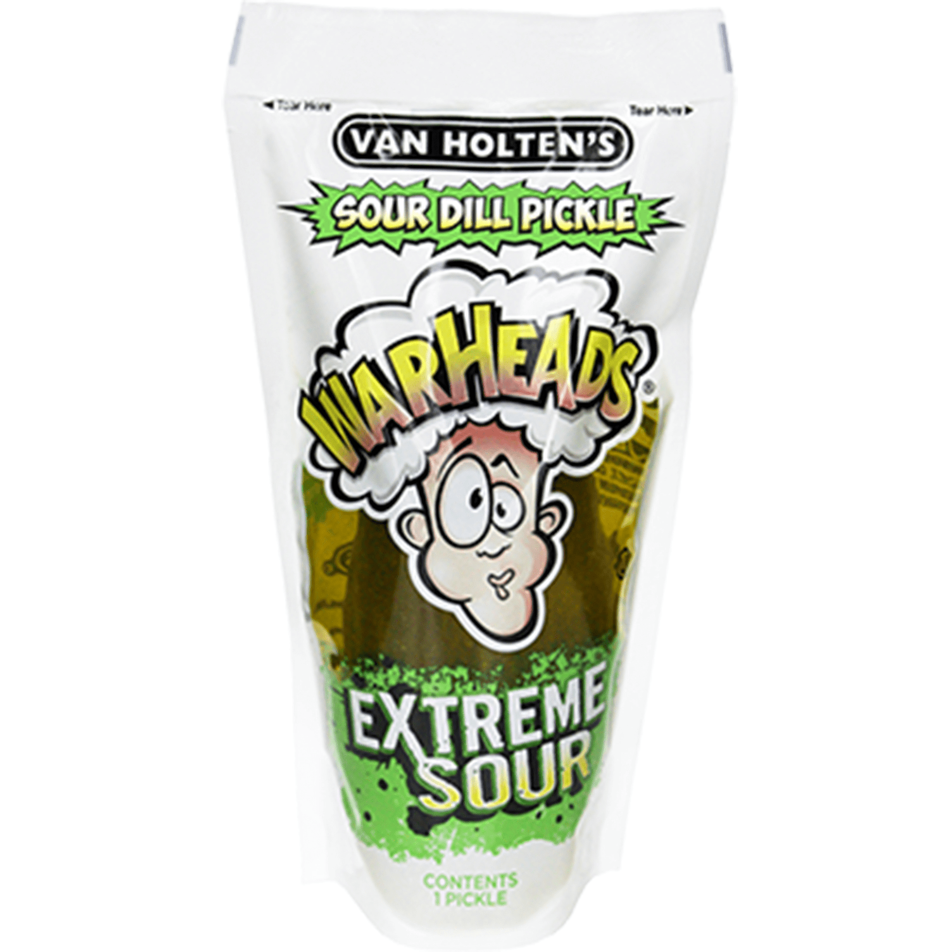 Van Holten's Warheads Extreme Sour Dill Pickle, 12ct