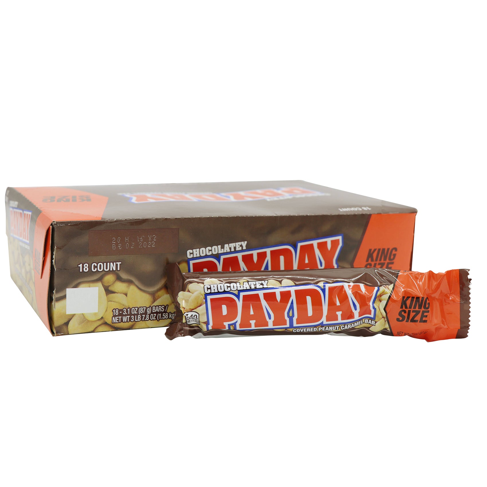 Payday Bars Chocolate King Size, 3.1oz, 18ct Case