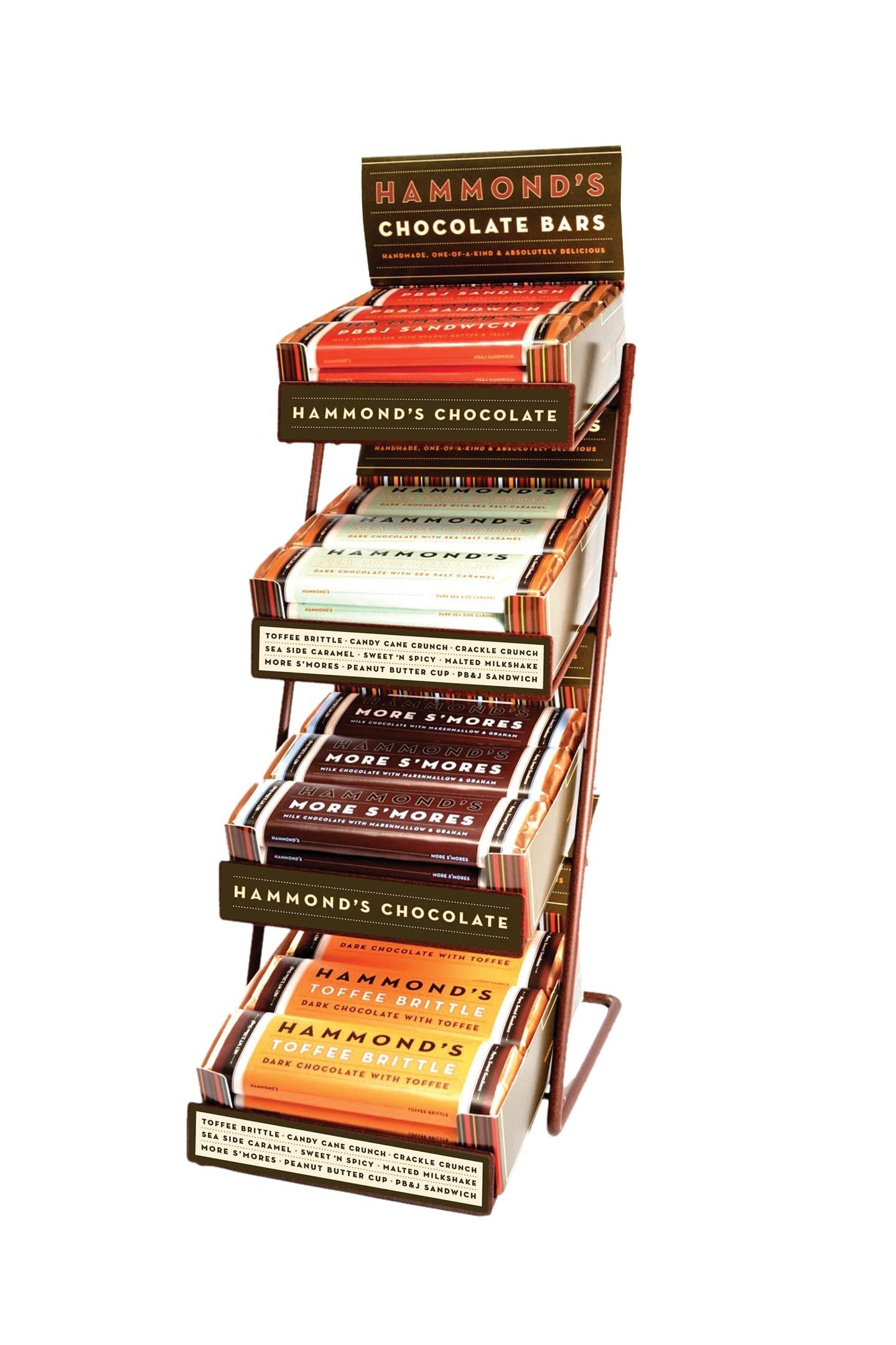 Hammond's Chocolate Bar Display (Includes 4 Boxes)