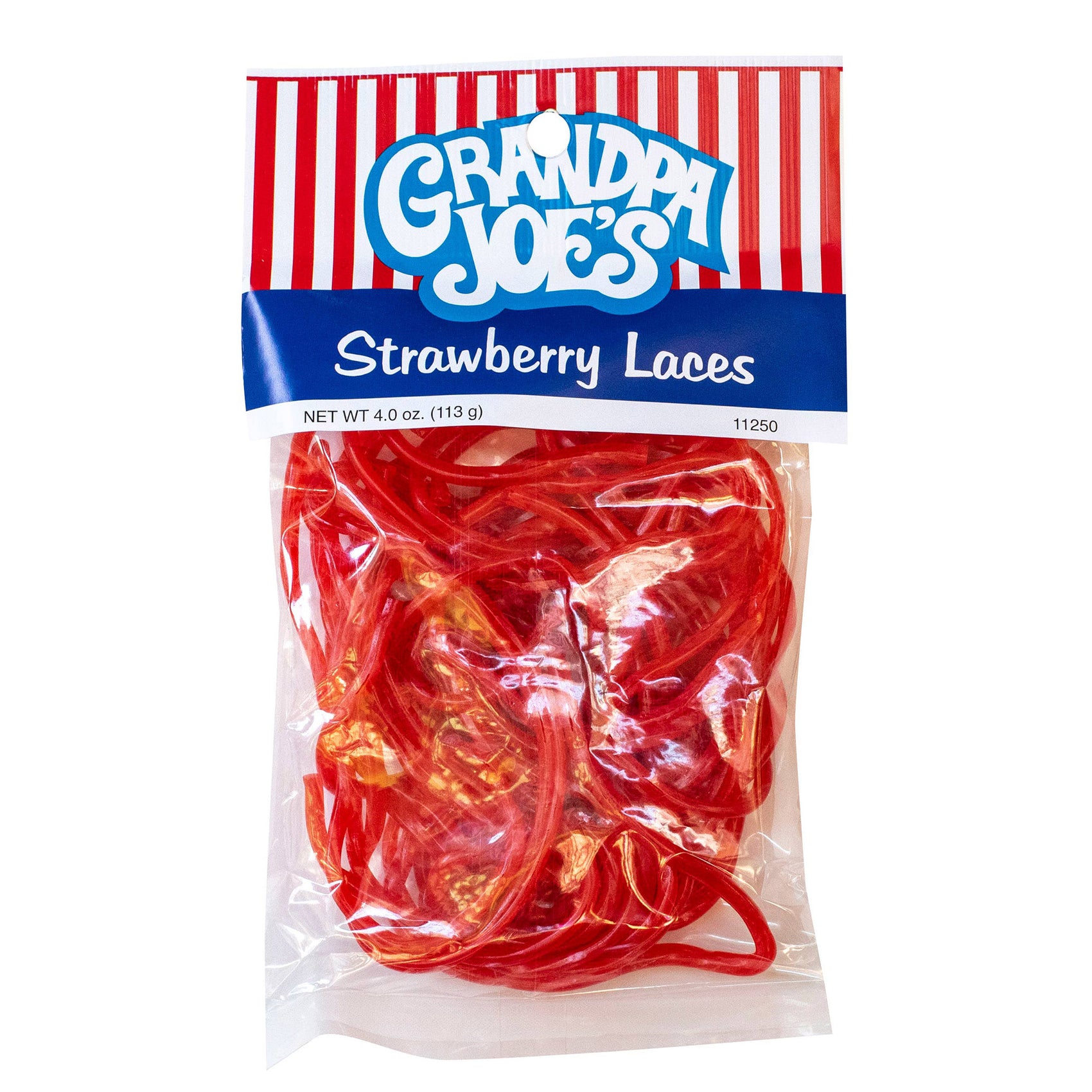 Grandpa Joe's Peg Bags, Strawberry Laces, Candy, 12 Ct Case
