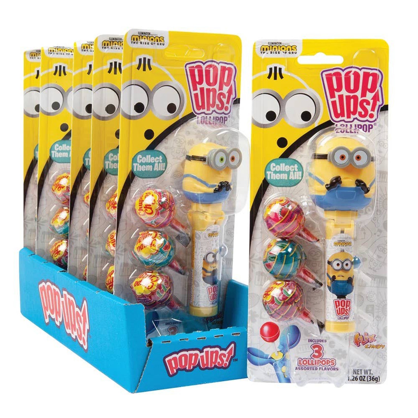 Pop Ups! Minions, 1.26oz, 6ct Case