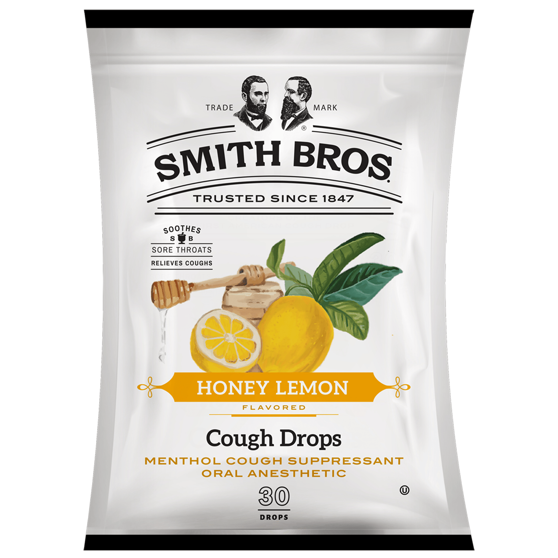 Smith Bros. Throat Drops, Honey Lemon, 12ct