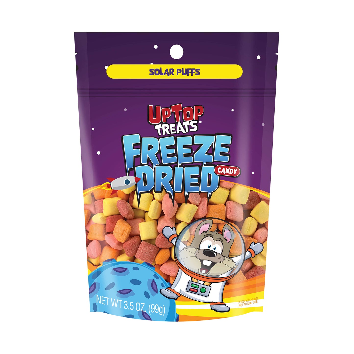 UpTop Freeze Dried Candy, Solar Puff, 3.5oz, 12ct Case