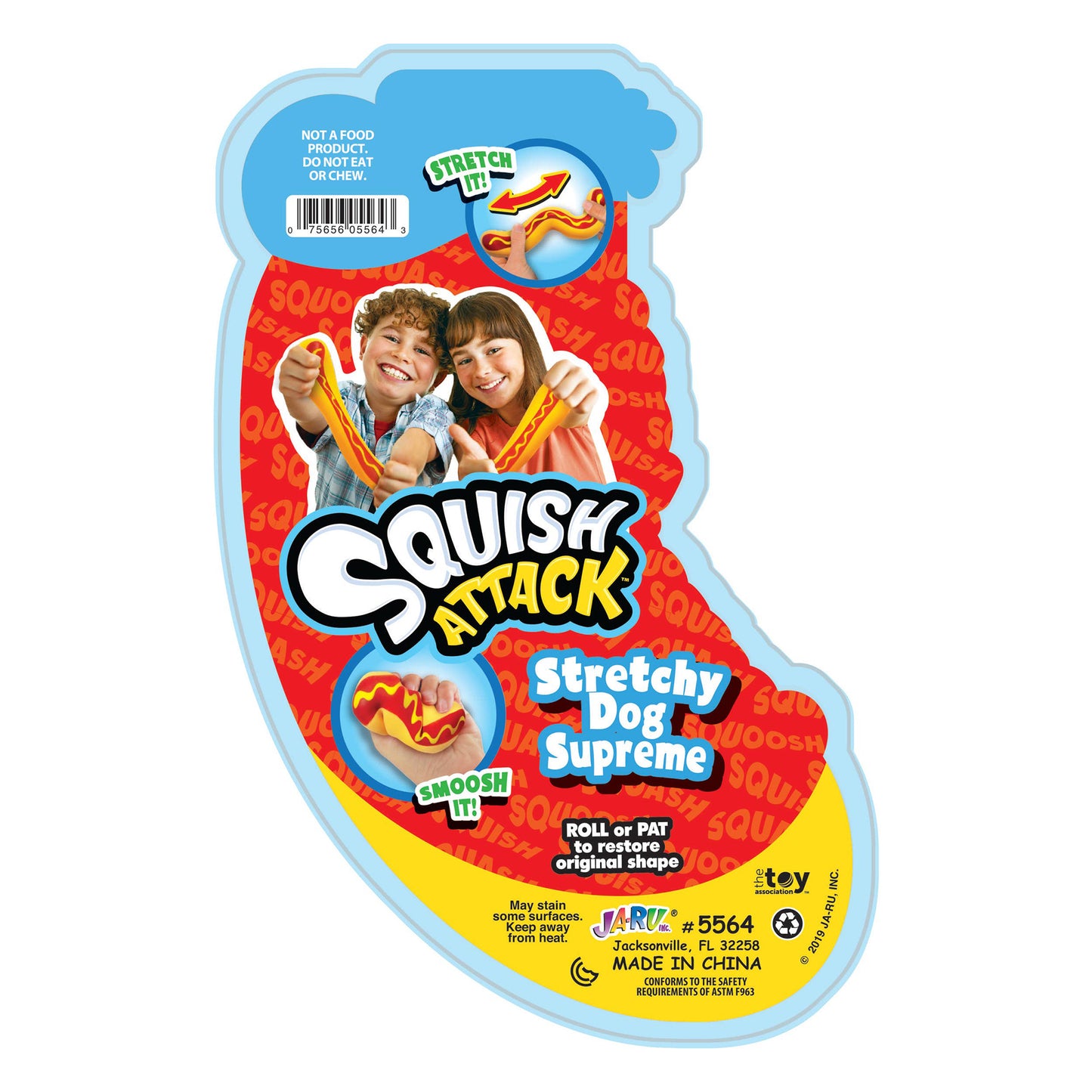 Squish Attack Stretchy Hot Dog Supreme, 12ct