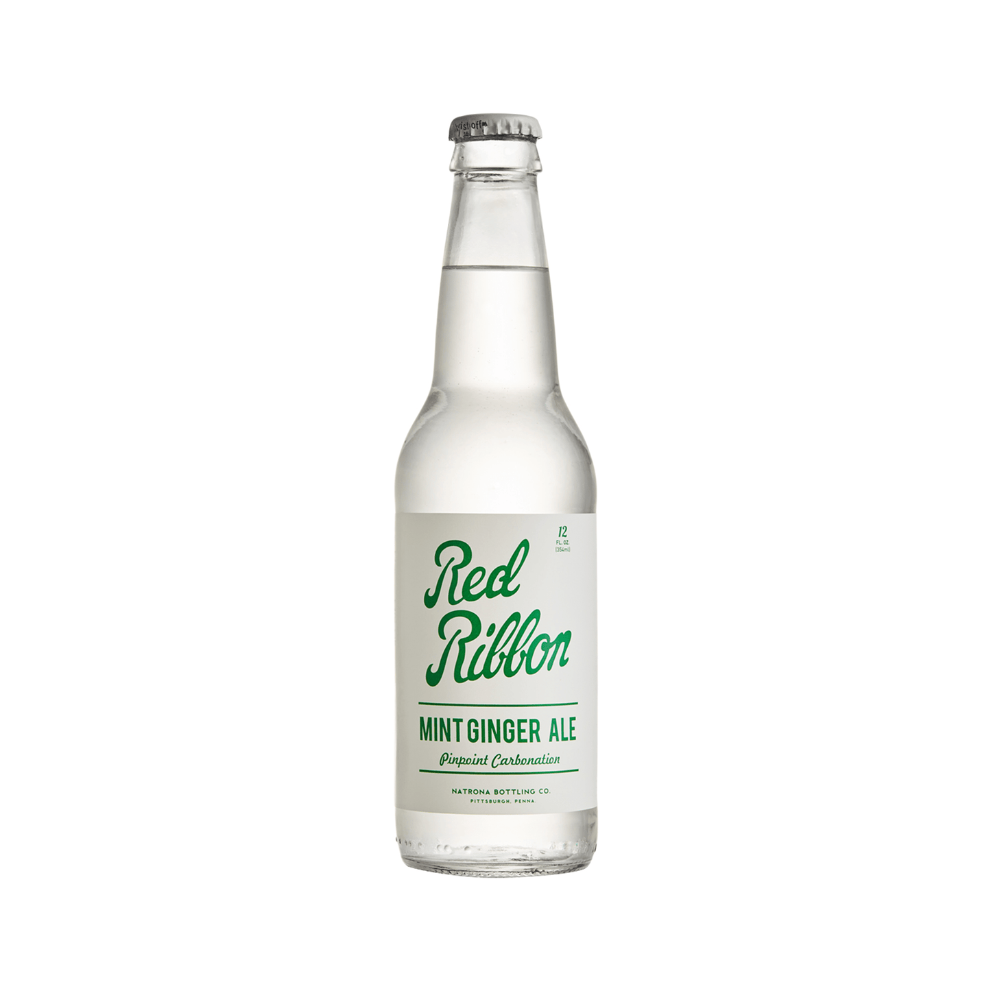 Red Ribbon Mint Ginger Ale, 12 Fl oz, 12ct Bottles