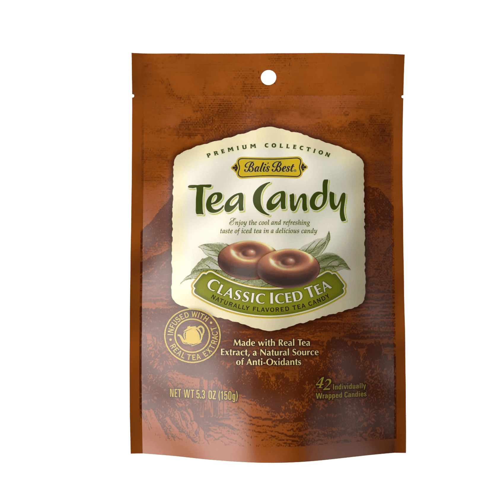 Bali's Best Classic Iced Tea Candy, 5.3oz Bag, 12ct