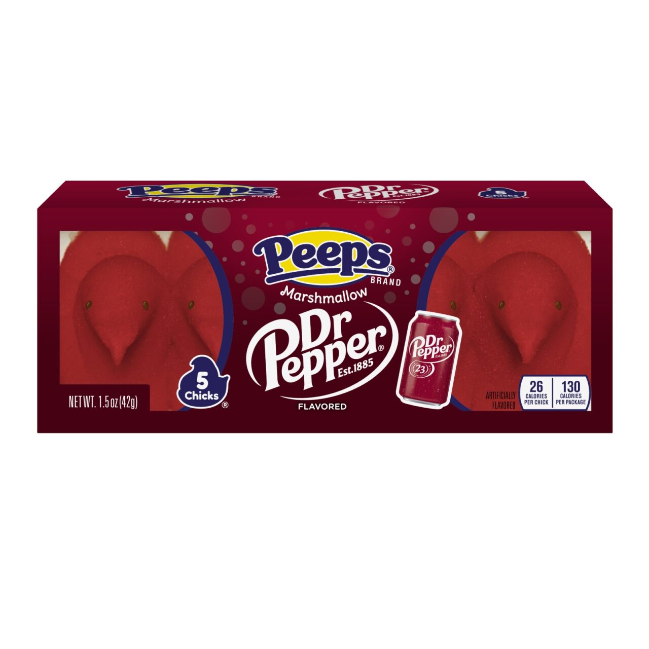 5ct PEEPS Dr Pepper Flavored Marshmallow Chicks, 24ct