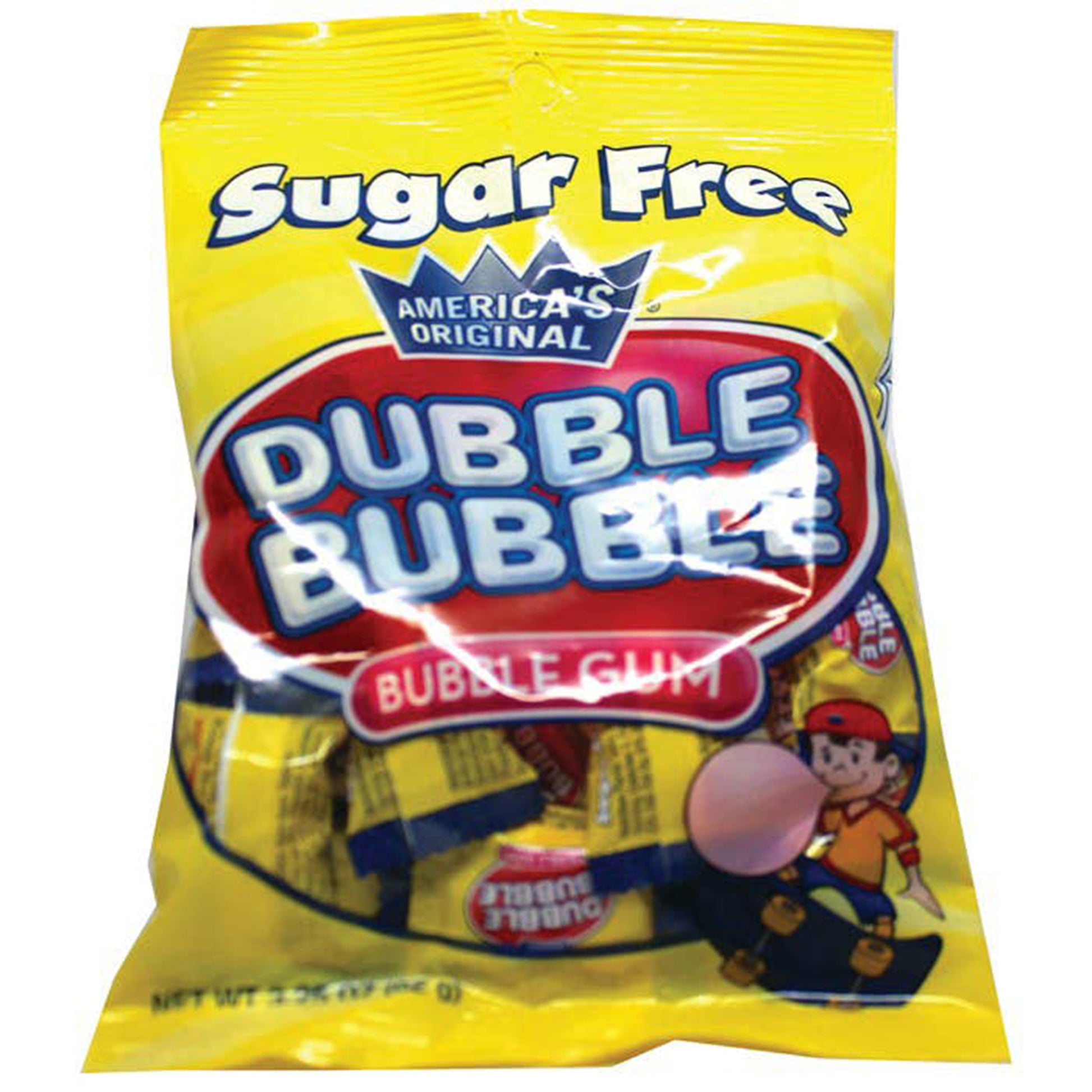Sugar Free Dubble Bubble Gum, 3.25oz, 12ct Case