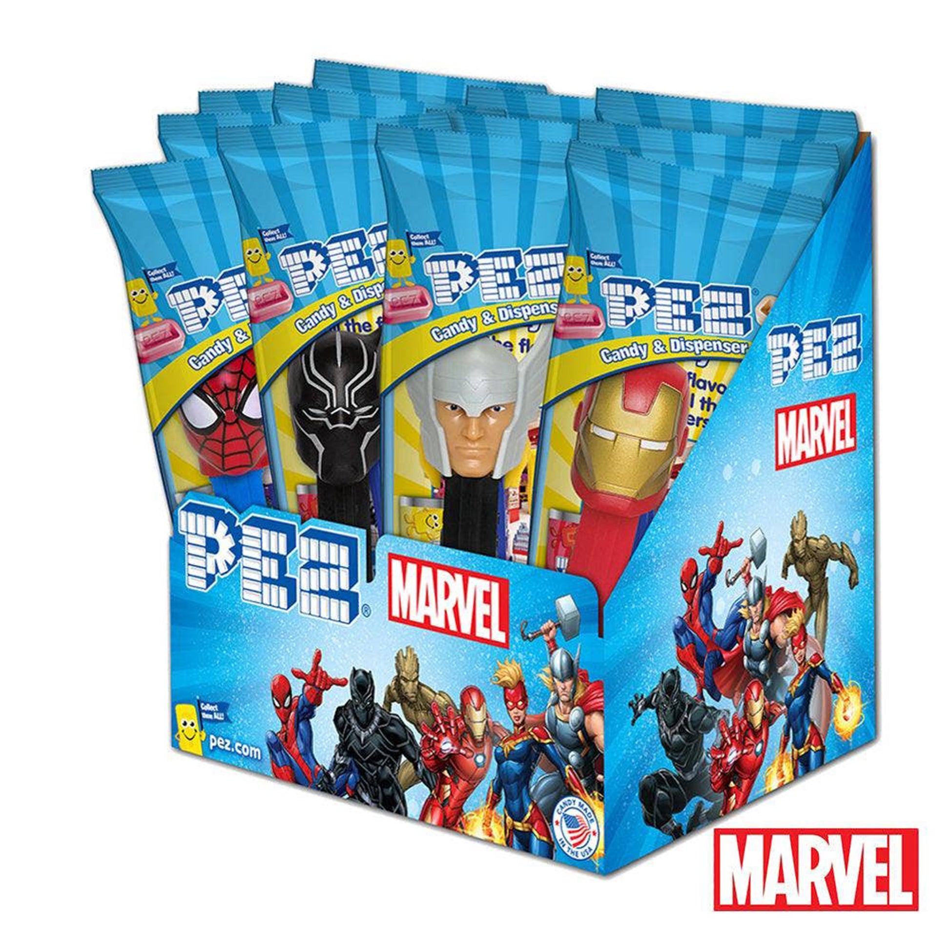 Marvel PEZ Candy, Poly Bag, 12ct Display