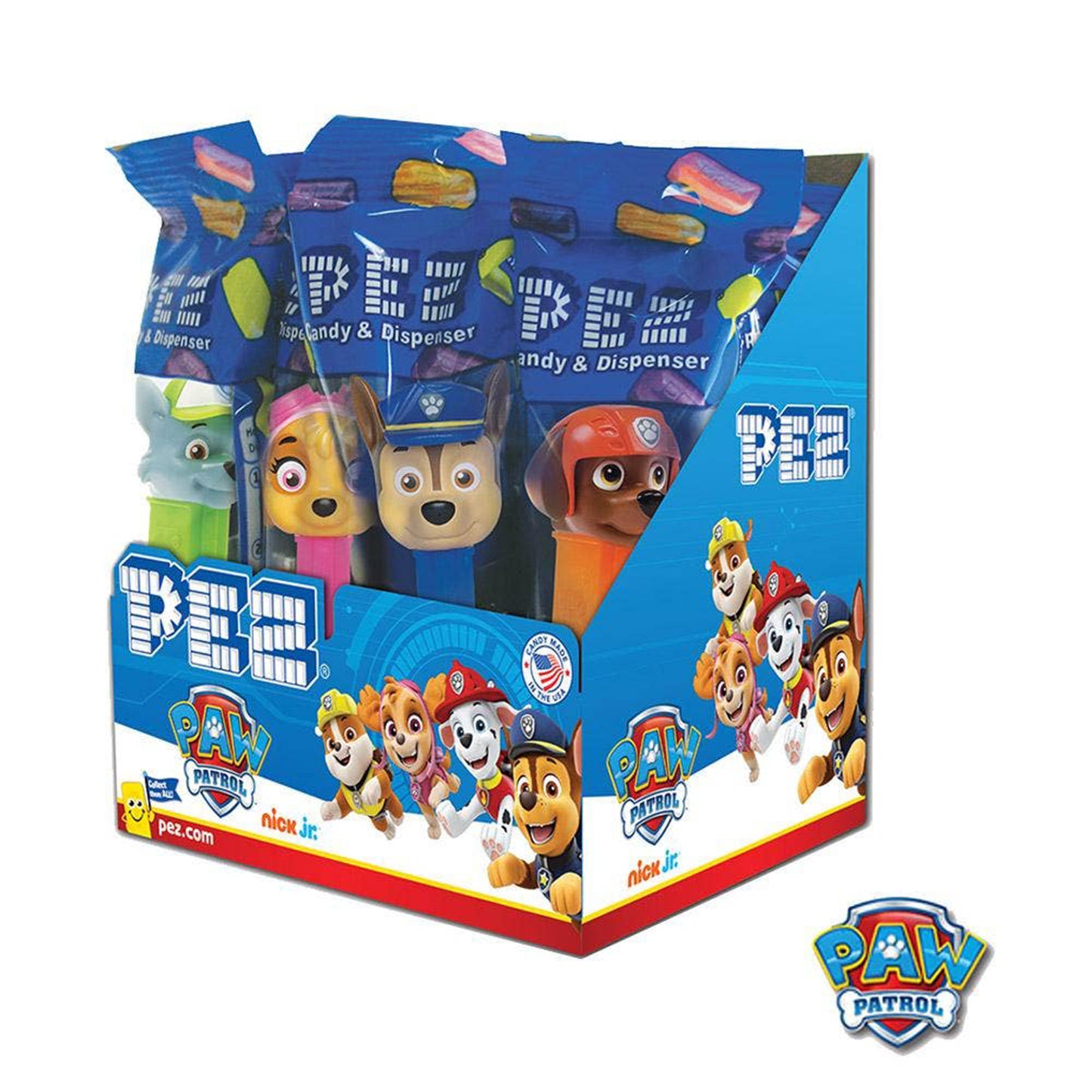 Paw Patrol PEZ Candy, Poly Bag, 12ct Display
