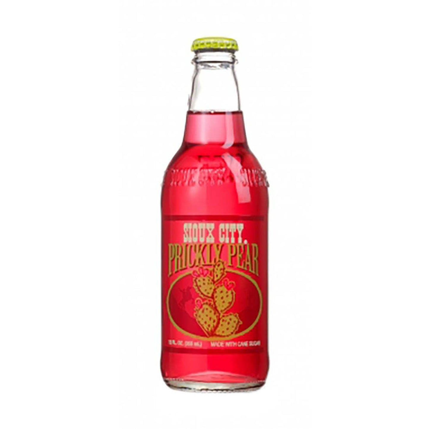 Sioux City Prickly Pear Soda, 12oz Glass Bottle 12ct
