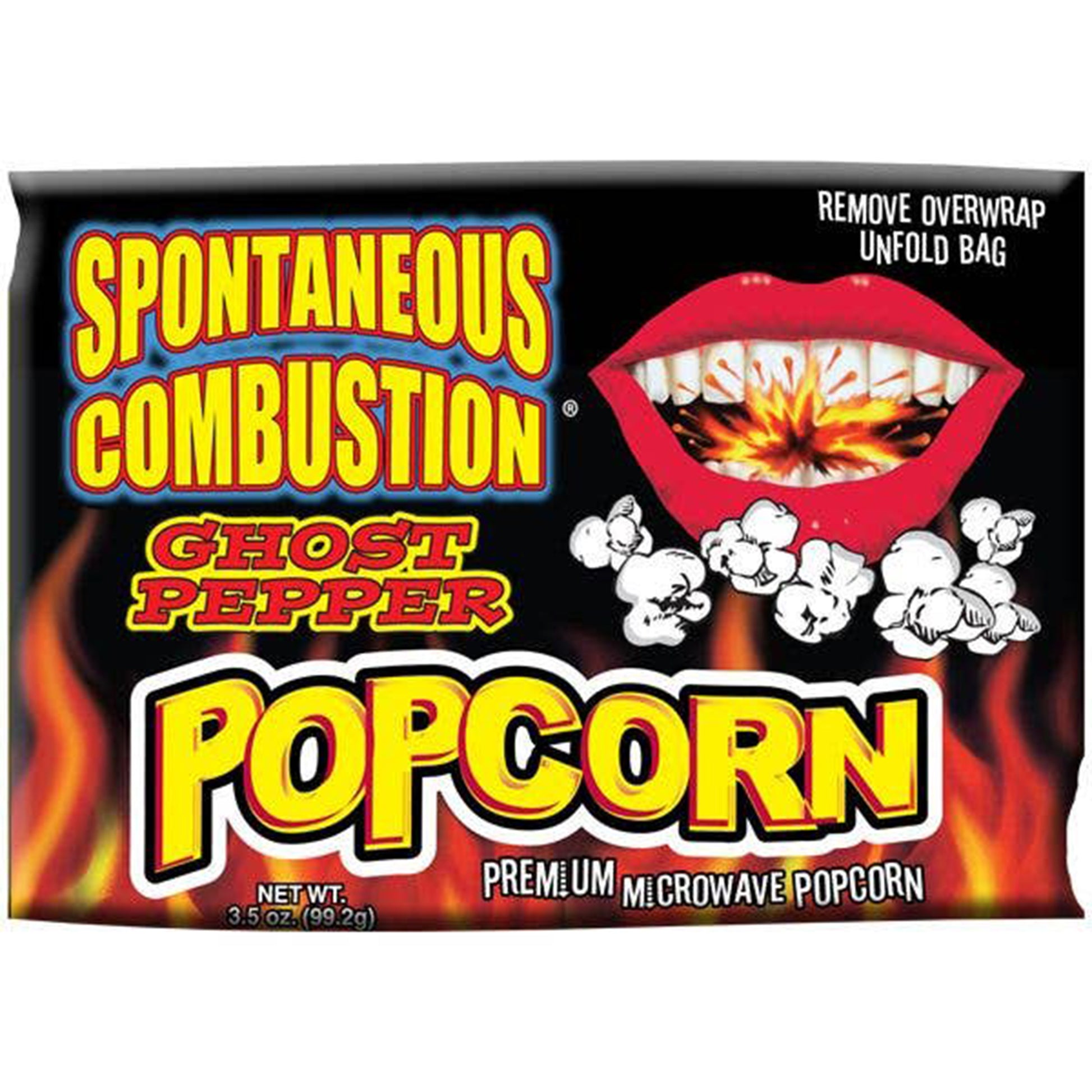 Spontaneous Combustion Ghost Pepper Popcorn, 3.5oz,12ct Case