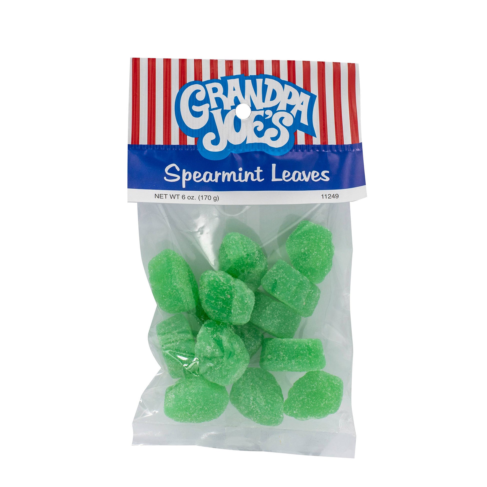 Grandpa Joe's Peg Bags, Spearmint Leaves, 6oz,12 Ct Case