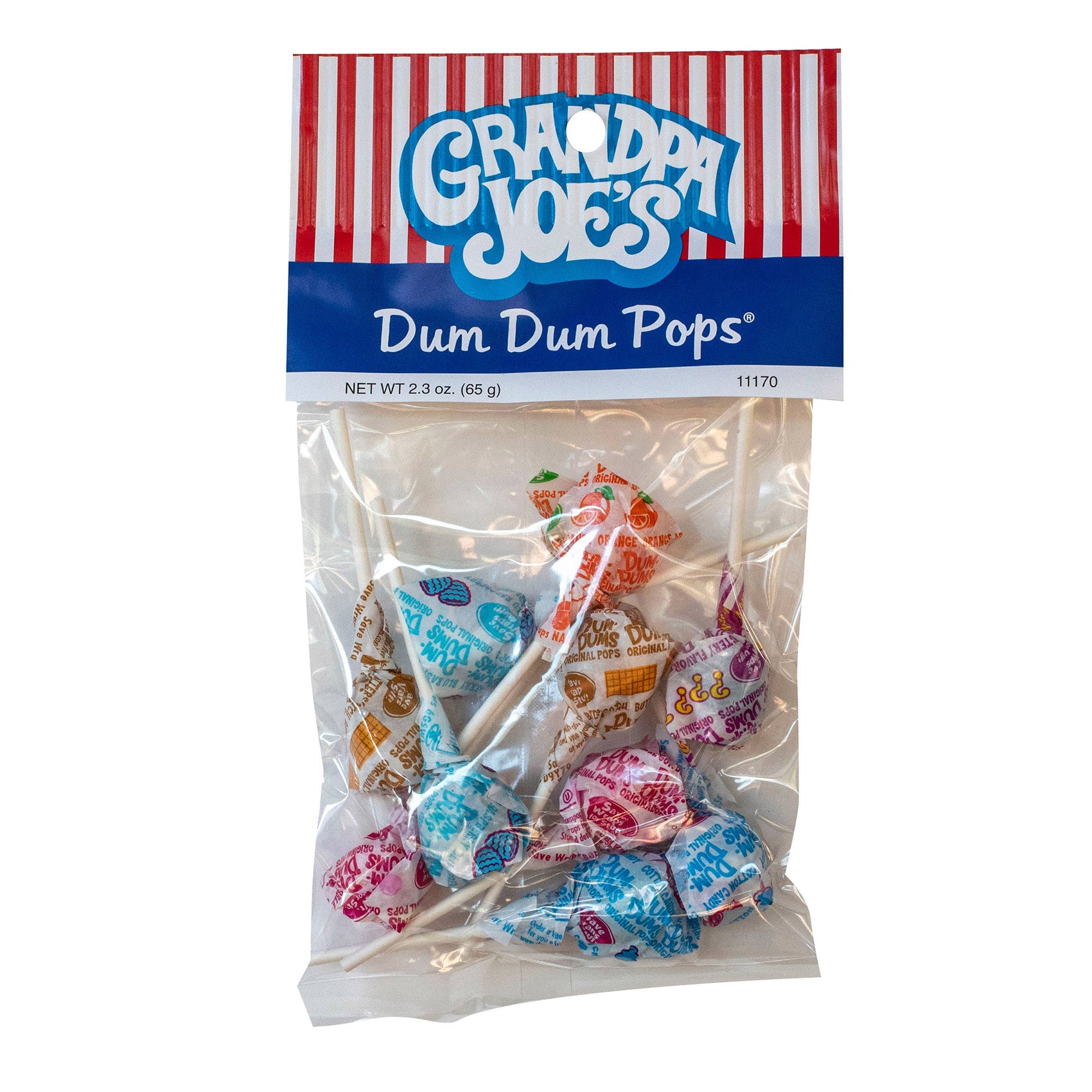 Grandpa Joe's Peg Bag, Dum Dum Pops, 2.3oz, 12 Ct Case