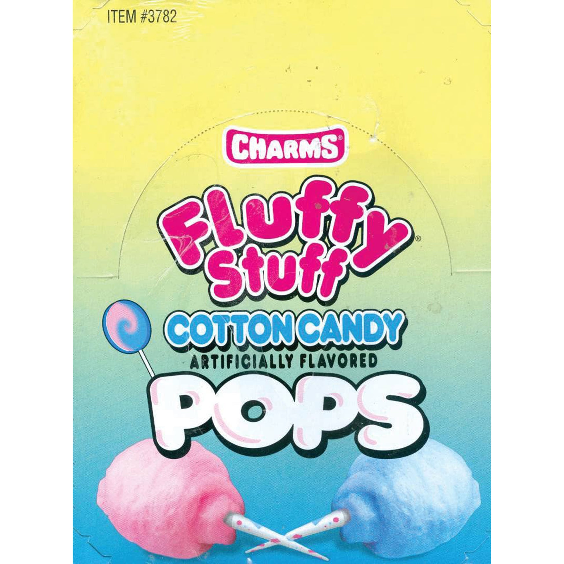 Charms Cotton Candy Lollipops, 48ct Case