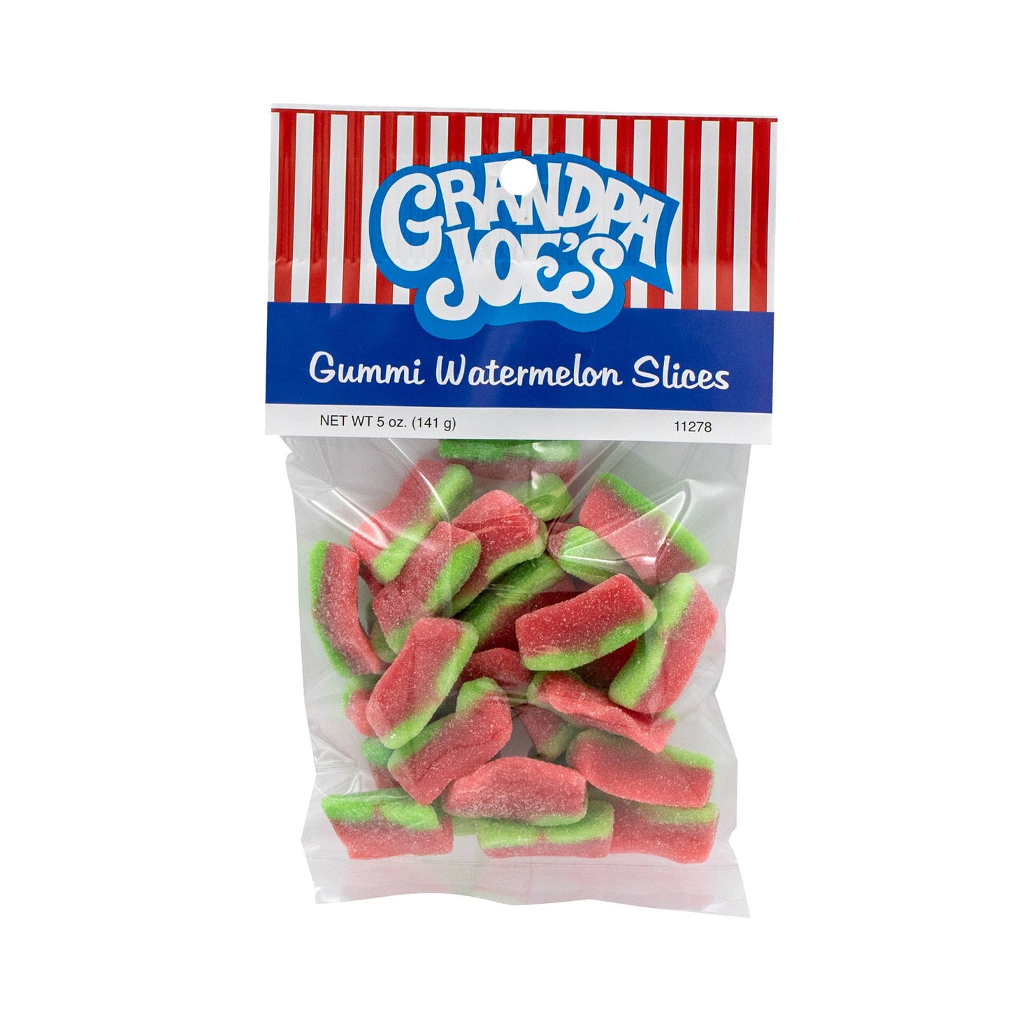 Grandpa Joe's Peg Bag, Gummi Watermelon, 5oz,12 Ct