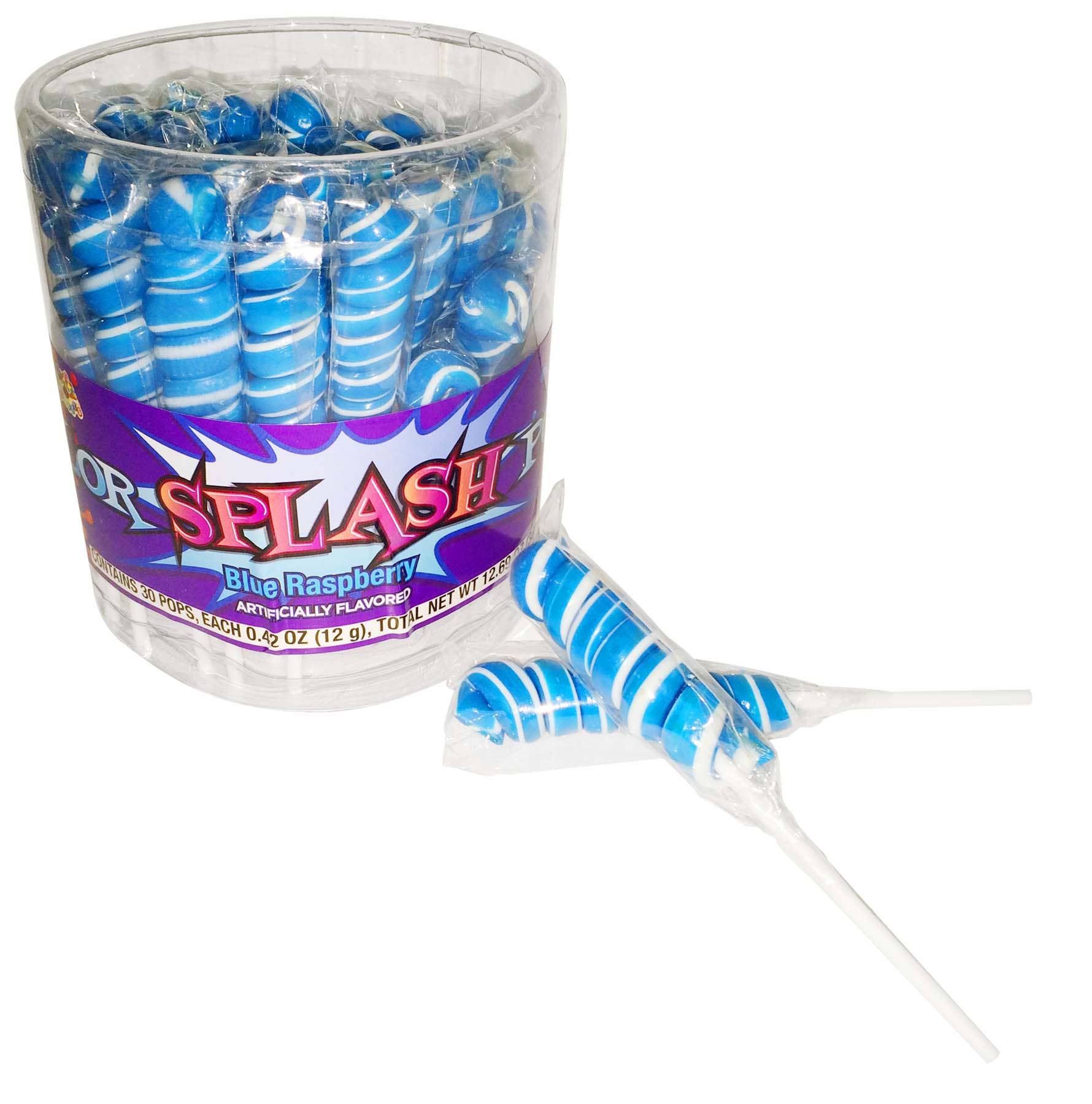 Color Splash Pops Blue Raspberry, Royal Blue, .42oz, 30ct 