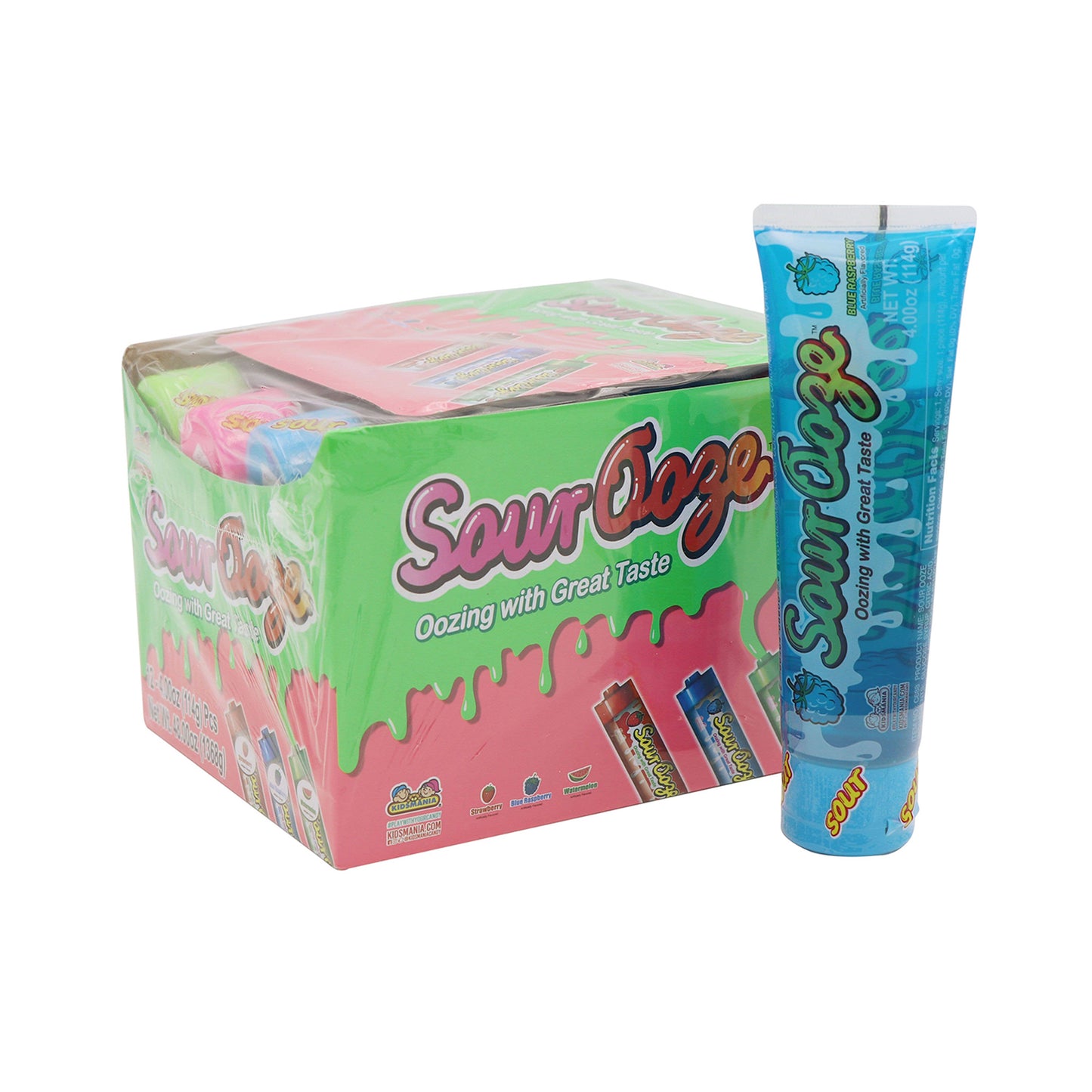 Kidsmania Sour Ooze Tube Candy, 12ct