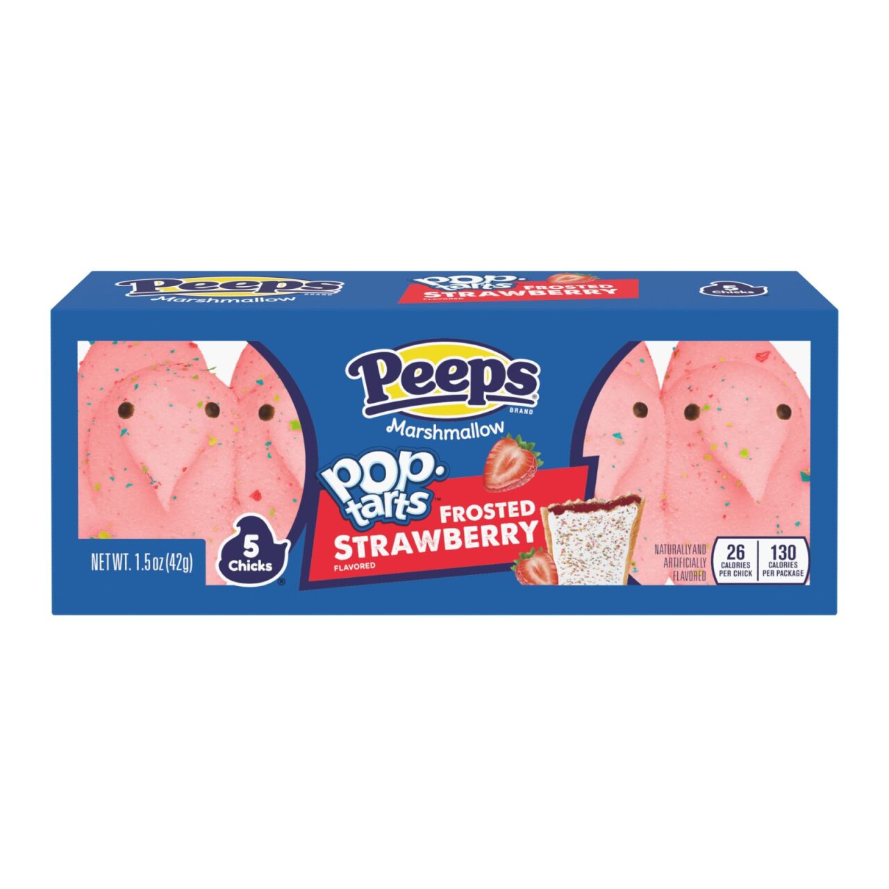 5ct PEEPS Frosted Strawberry Pop-Tarts Marshmallow Chicks, 24ct