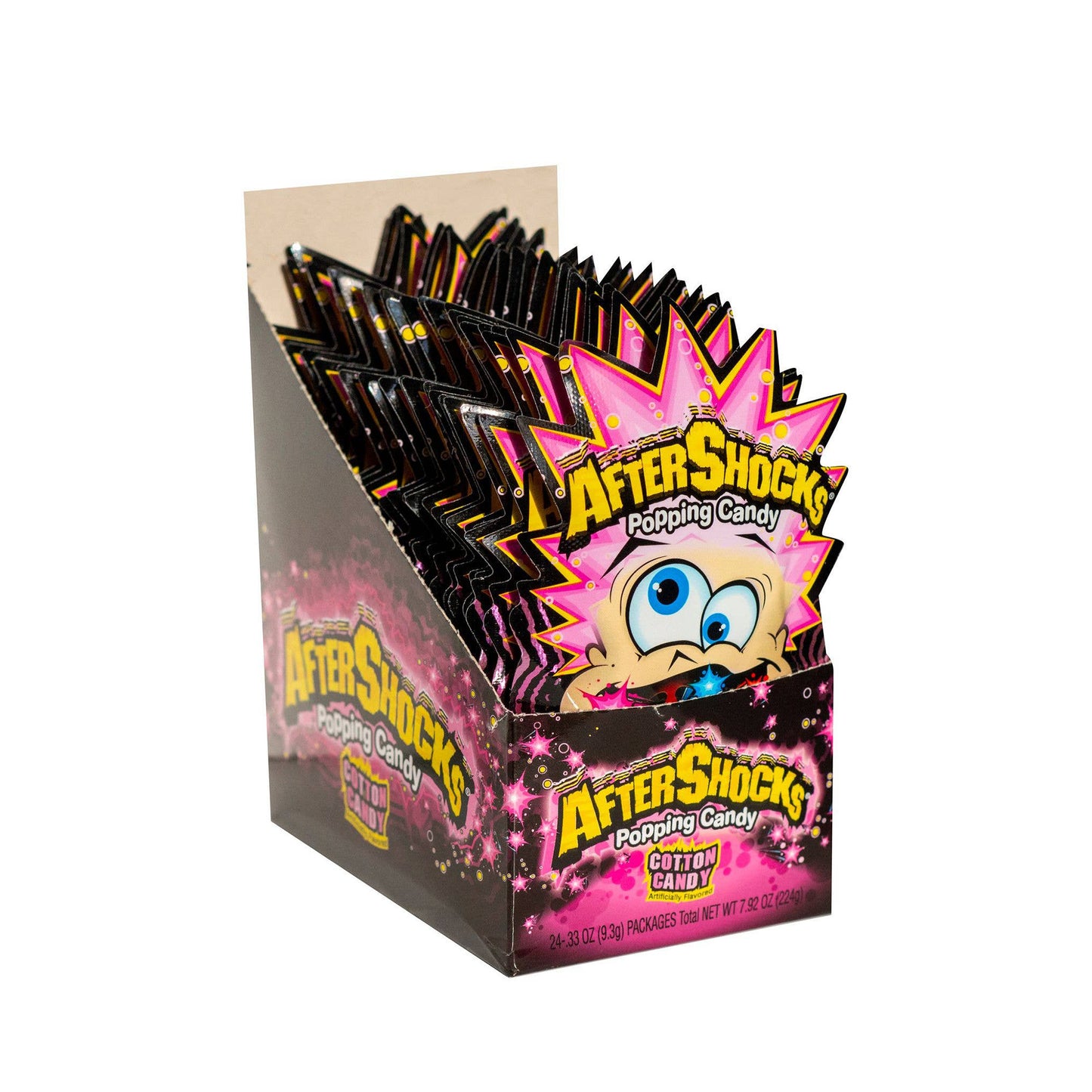Aftershocks Popping Candy .33oz Cotton Candy Flavored, 24ct