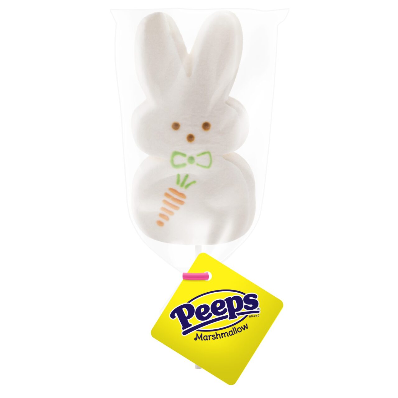 WHITE GBY POP - PEEPS & Company 1ct White Giant Bunny Pop, 12ct