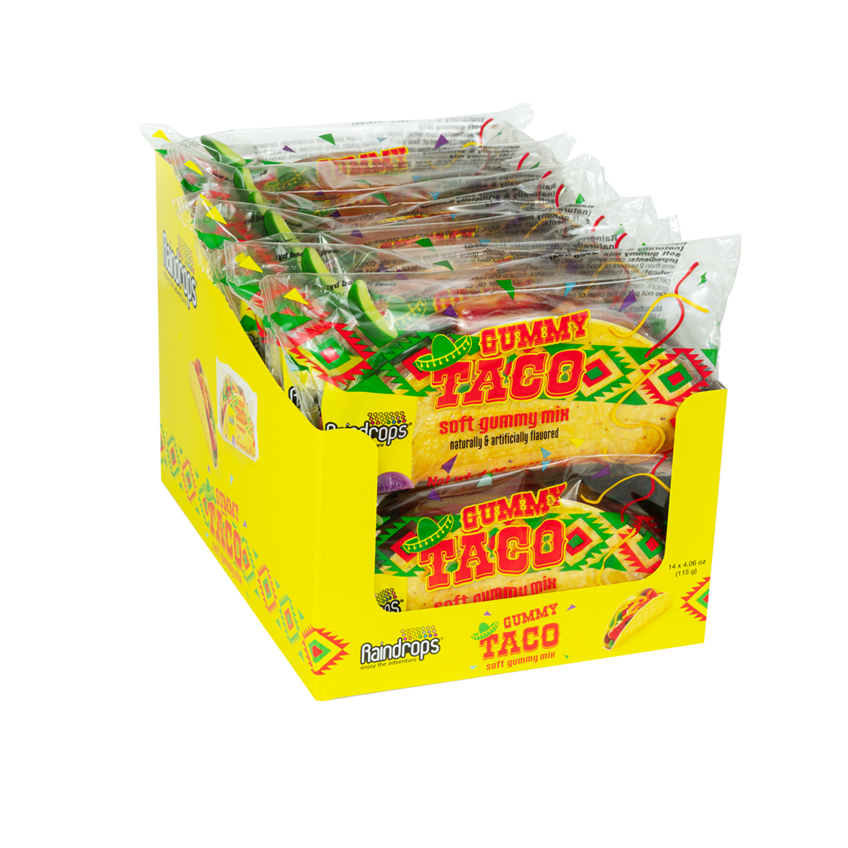 Raindrops Gummi Taco, 4.06oz, 14ct Case