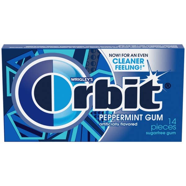 Orbit Sugar Free 14pc Peppermint Gum, 12ct