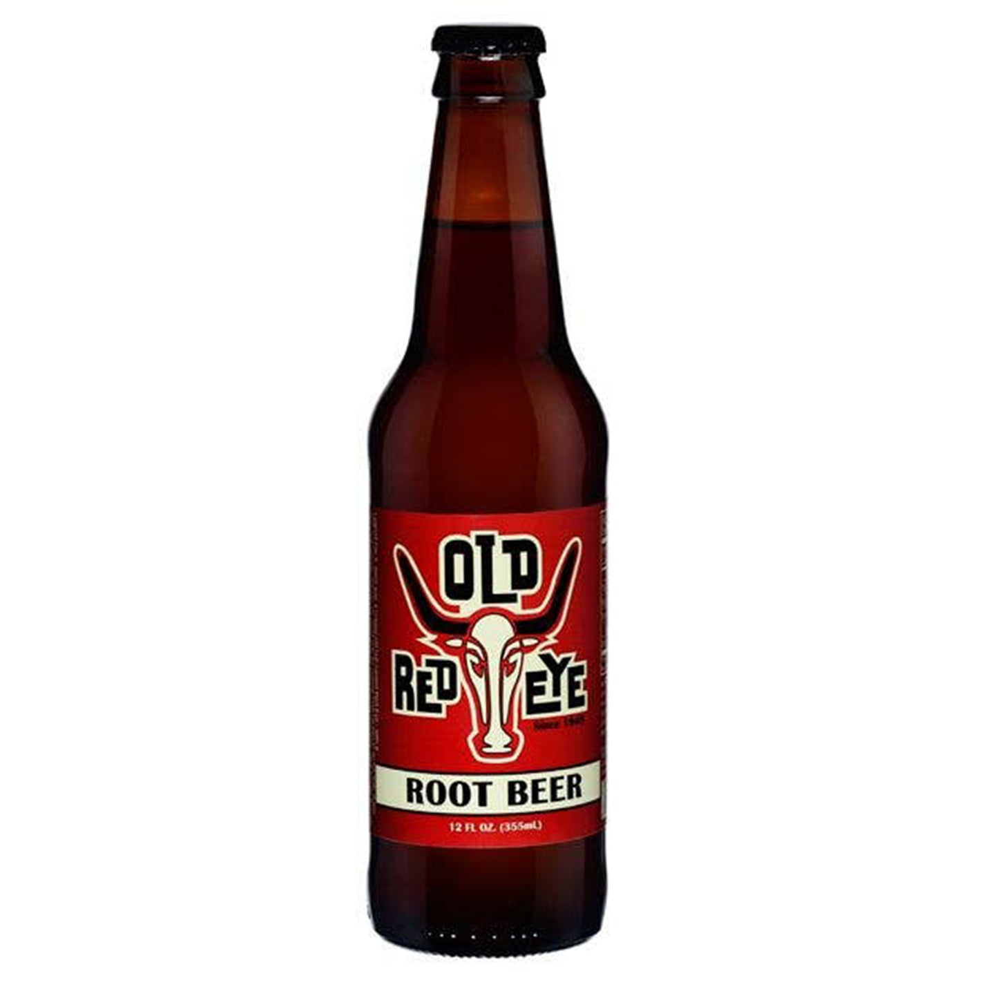 Old Red Eye Root Beer Soda, 12oz Glass Bottle 12ct