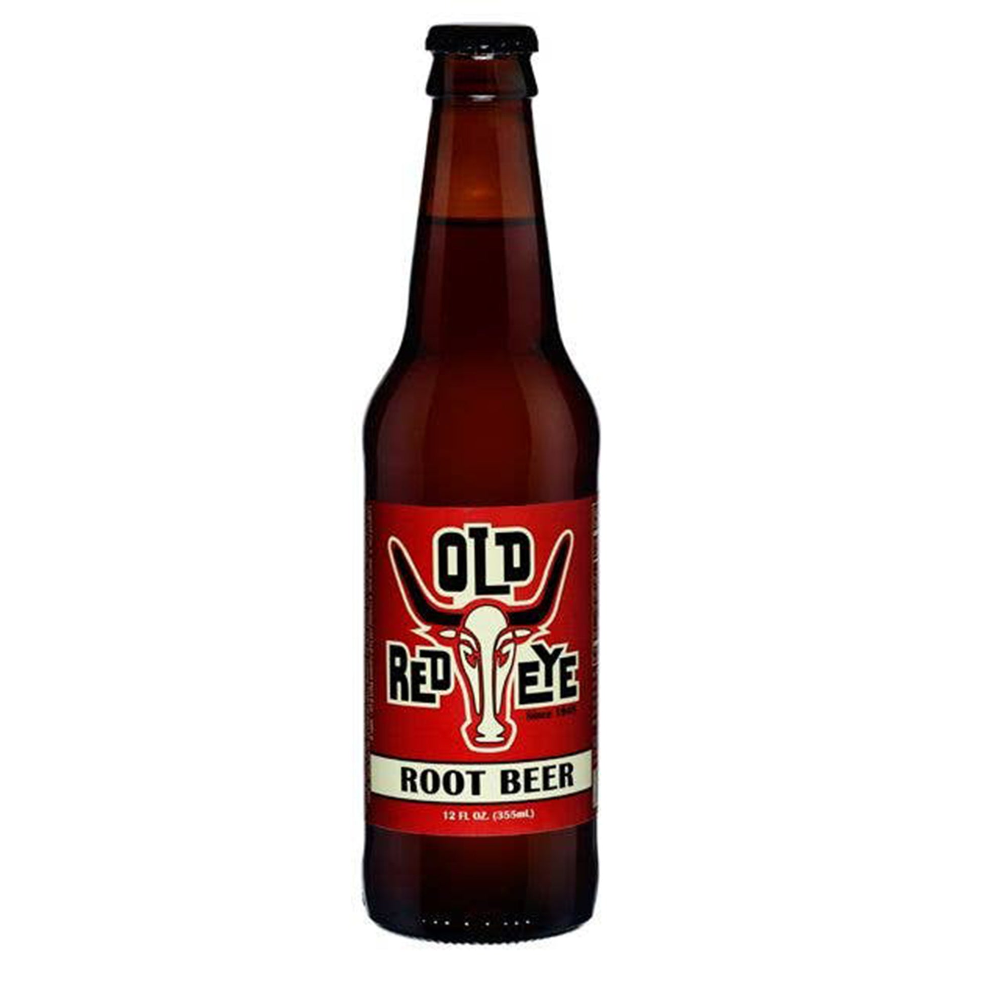 Old Red Eye Root Beer Soda, 12oz Glass Bottle 12ct