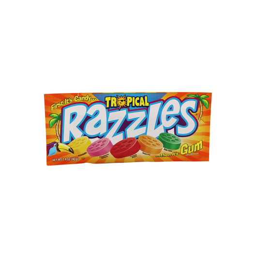 Razzles Candy Tropical Flavor, 24ct