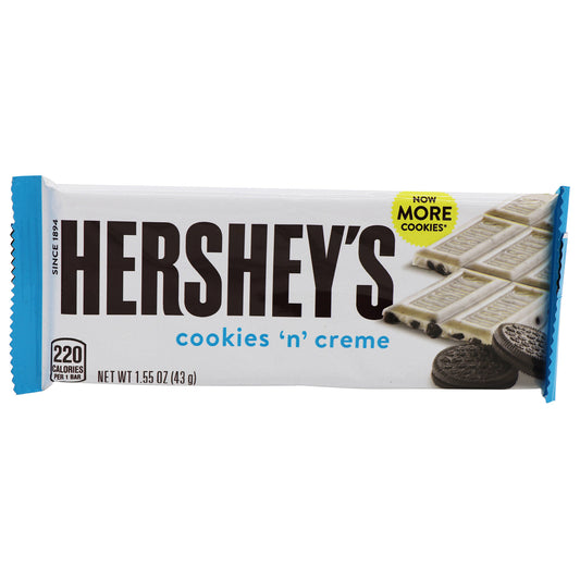 Hershey's Cookies & Creme Bar, 1.55oz, 36ct Case