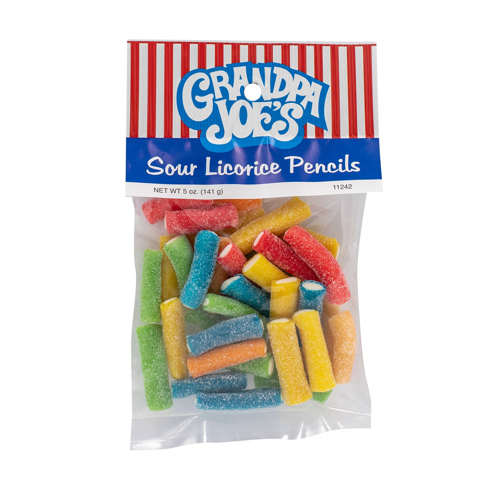 Grandpa Joe's Peg Bags, Sour Licorice Pencils ,12 Ct Case