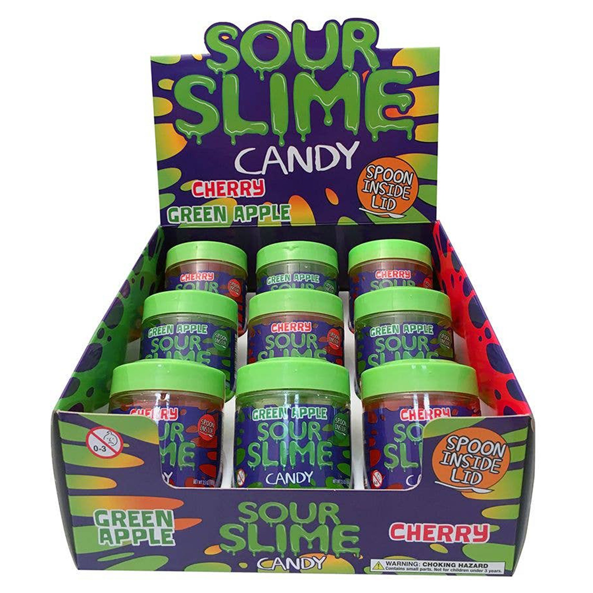 Sour Slime Candy, Boston America, 9ct