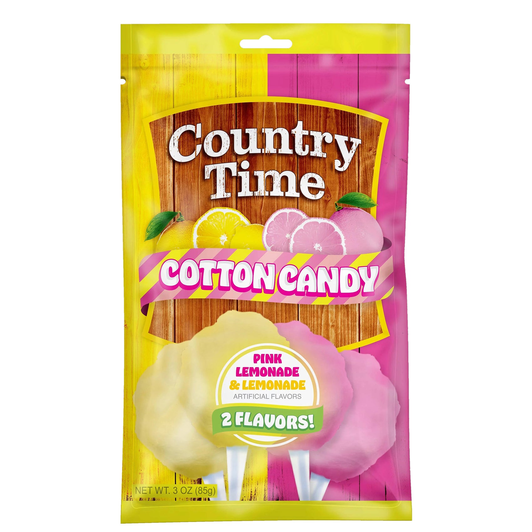 Country Time Lemonade Cotton Candy, 3oz Bags, 12ct