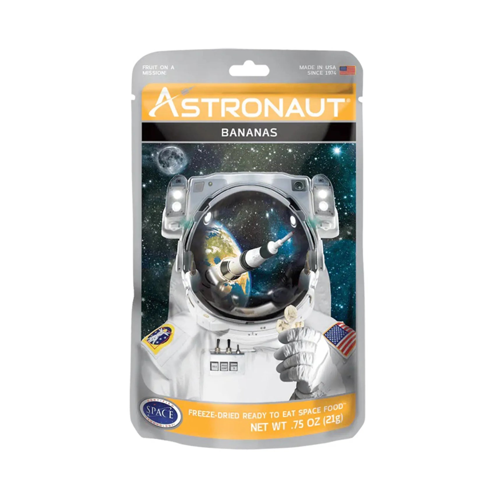 Astronaut Freeze Dried Fruit, Bananas, 0.5oz, 12ct